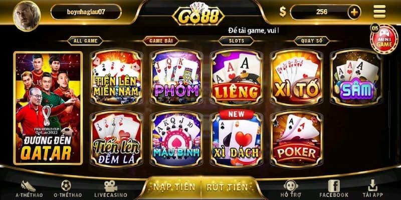 Hỗ trợ khách hàng tại nhà cái game bài Go88