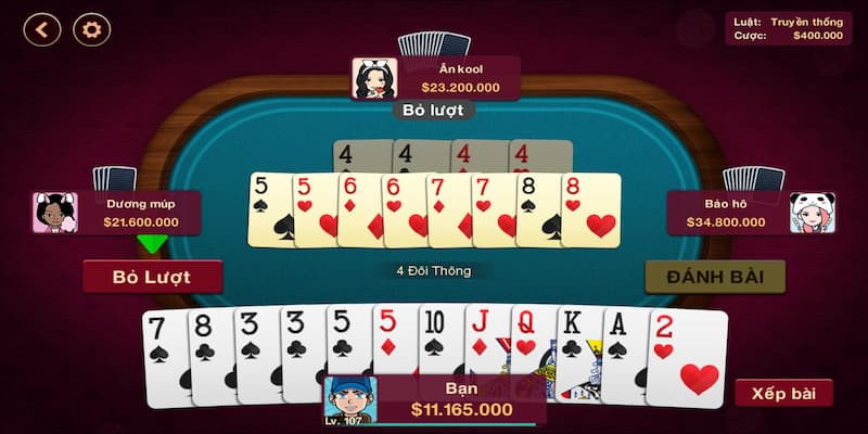 Chơi game bài tiến lên miền Nam miễn phí